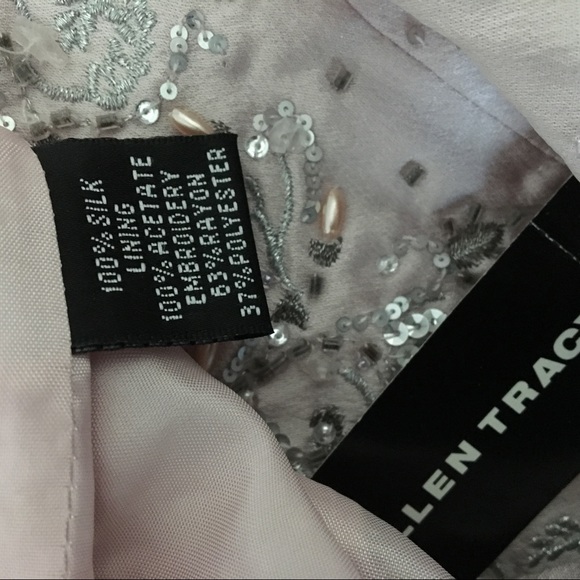 Linda Allard Ellen Tracy silk beaded v-neck tank top. petite size 4 - Picture 8 of 8